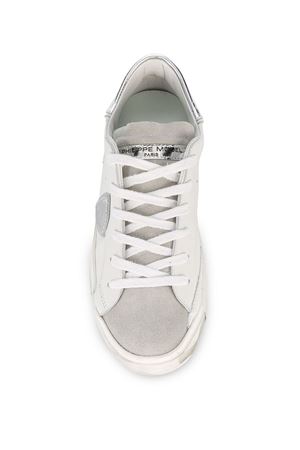 Prsx Low-Top Sneakers in Leather, Silver White PHILIPPE MODEL | PRLD1005